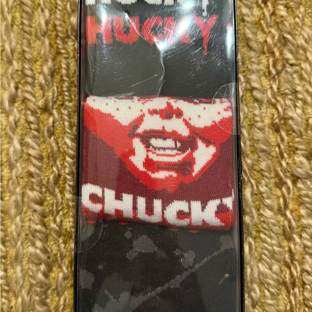 Halloween Horror Chucky Lot of Three Pairs Crew Socks Fits Shoe Size 8-12